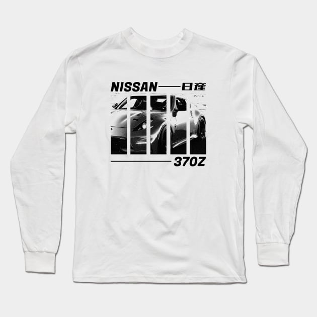 NISSAN 370Z Black 'N White 3 Long Sleeve T-Shirt by Cero